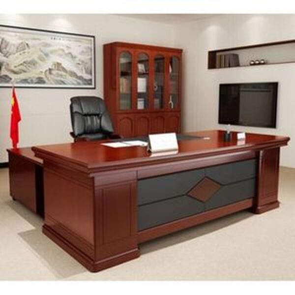 Imported 2.0 meters executive office desk- a quality three pack office set that comes with 02 side drawers for storage and file sorting.