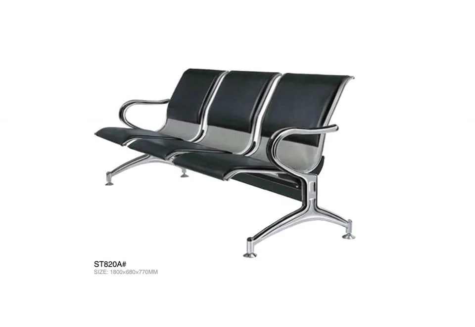 3-Link padded waiting bench
