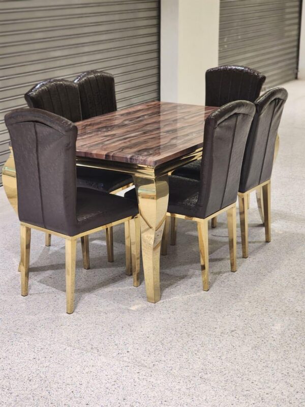 6-Seater marble top dinning table - Image 3