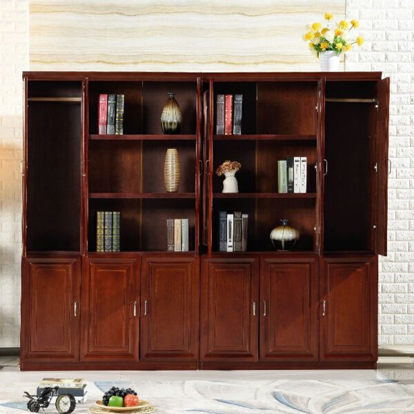 2-door filing cabinet, 2m executive desk, bliss executive desk, mahogany visitors seat, coat hanger, fireproof safe