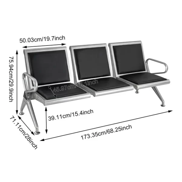 3m boardroom table, 1-way workstation, reception office desk, 2-link waiting bench, orthopedic seat, executive coat hanger, fireproof safe,