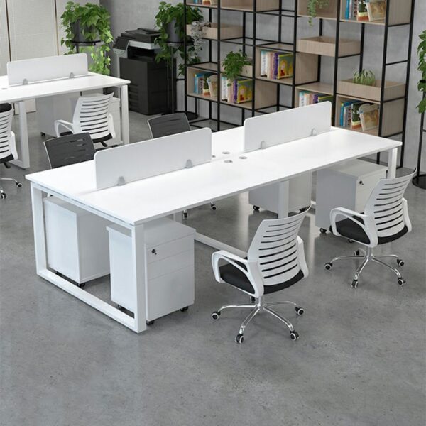 4-drawers filing cabinet, 3-link waiting, 3m boardroom table, reception desk, catalina seat, 1-way workstation, chrome visitors seat