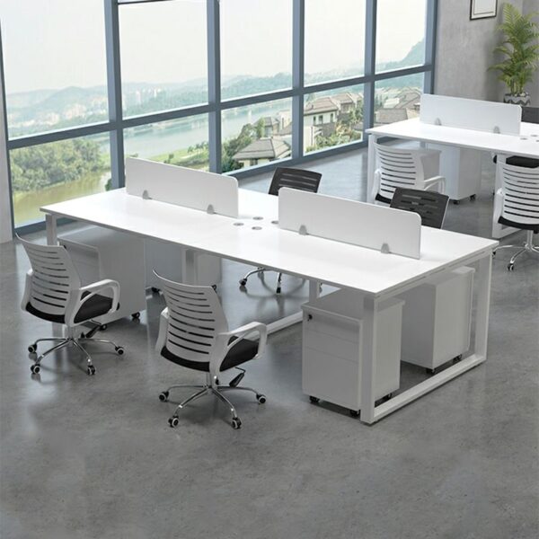 4-drawers filing cabinet, 3-link waiting, 3m boardroom table, reception desk, catalina seat, 1-way workstation, chrome visitors seat