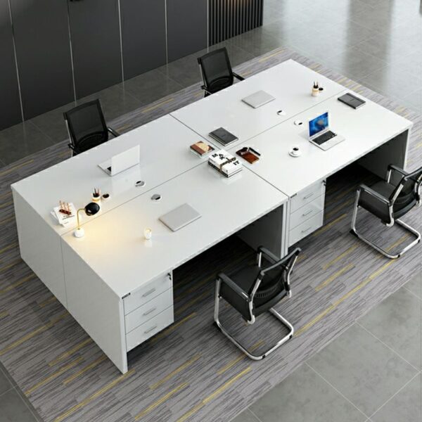 bliss executive desk, 2m advance desk, catalina office seat, cabinet with safe, 5-seater waiting sofa, 3-link waiting bench