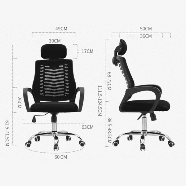 headrest office seat, 2-way workstation, 1.4m executive office desk, executive office seat, 2.4m baordroom table, boardroom seat, 5-seater waiting sofa, 1.6m reception desk, 3-drawers filing cabinet