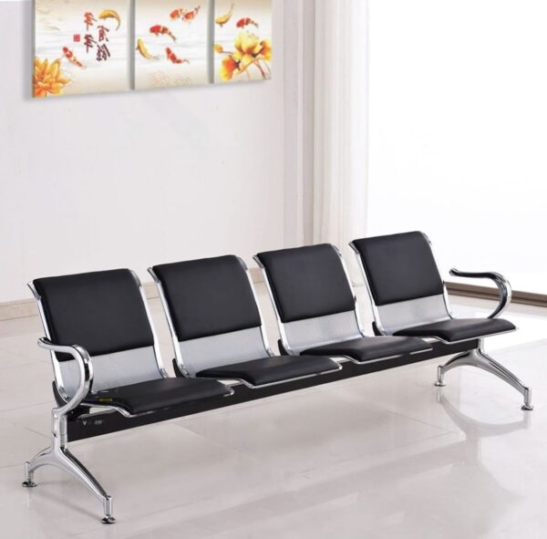 4-seater waiting bench, 5-saeter waiting sofa, high-back boardroom seats, 2.4m boardroom table, 2m executive desk, orthopedic office seat, 1-way workstation, clerical office seat, 2-door wooden filing cabinet,