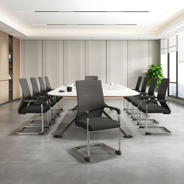 1.4m executive office desk, ergonomic office seat, 1.2m executive coffee table, 4-way workstation, strong mesh office seat, 2.4m boardroom table, executive boardroom seat, 1.6m reception desk, 5-seater waiting sofa, cabinet with safe