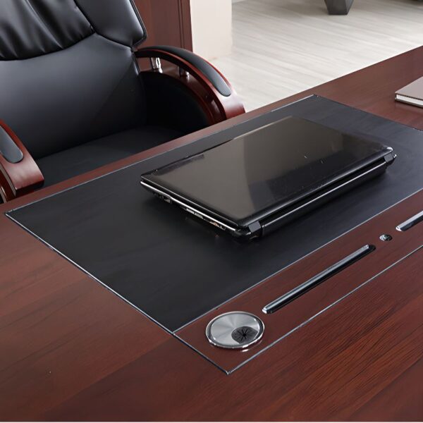 2m executive office desk, bliss executive office seat, 2-door cabinet with safe, 2.4m boardroom table, executive boardroom seat, 3-link waiting bench, 1.6m reception office desk, ergonomic office seat