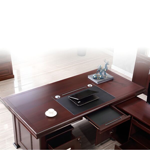 2m executive office desk, bliss executive office seat, 2-door cabinet with safe, 2.4m boardroom table, executive boardroom seat, 3-link waiting bench, 1.6m reception office desk, ergonomic office seat