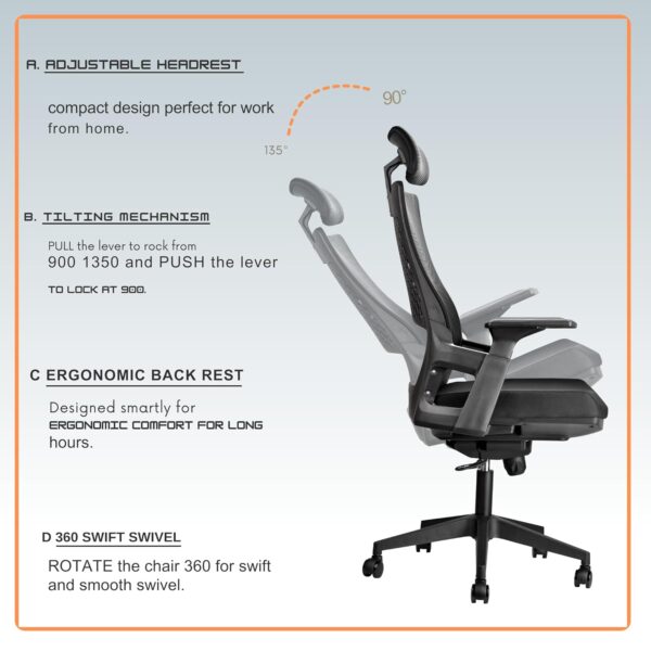 1.8m executive desk, reclining director's seat, 4-drawers filing cabinet, tosca visitors seat, 4-way workstation, ergonomic office seat, 1.8m reception desk, headrest office seat, 1.2m executive coffee table