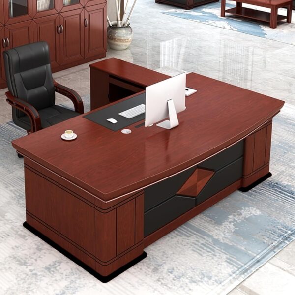 2-door filing wooden cabinet, 1.4m executive office desk, bliss executive office seat, adjustable table, 6-way workstation, headrest office seat, 9-lockers filing cabinet, 2.4m boardroom table