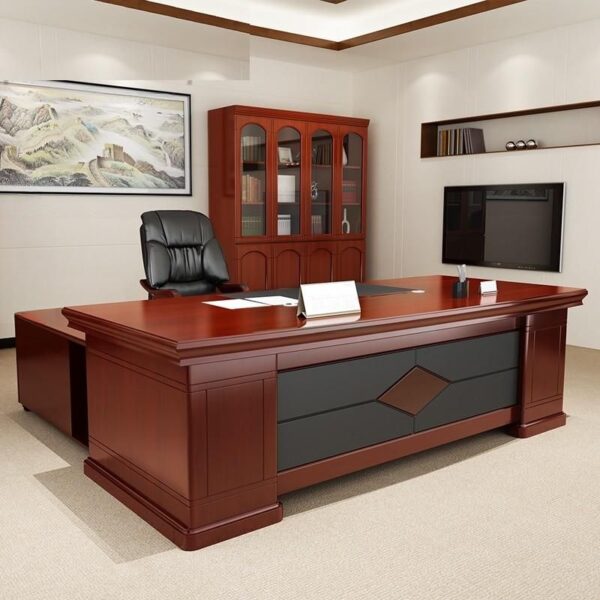 1.8m executive office desk, directors office seat, 6-way workstation, office combination, 9-locker filing cabinet, 1.4m curved office desk, executive office seat