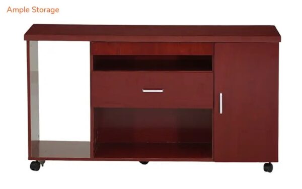 4-seater mahogany round conference table, tosca visitors seat, 2-door filing cabinet with safe, 4-link waiting bench, 2m executive desk, non-reclining executive seat, modern coffee table, foldable training table, conference chairs