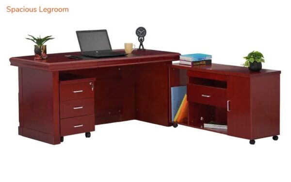 4-seater mahogany round conference table, tosca visitors seat, 2-door filing cabinet with safe, 4-link waiting bench, 2m executive desk, non-reclining executive seat, modern coffee table, foldable training table, conference chairs