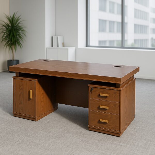 1.8m executive office desk, directors office seat, 6-way workstation, office combination, 9-locker filing cabinet, 1.4m curved office desk, executive office seat