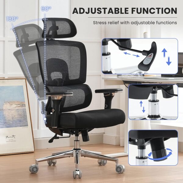 2m executive office desk, bliss executive seat, 4-drawers cabinet, 4-seater round table, chrome visitors seat, 6-way workstation, 3-drawers cabinet, clerical office seat