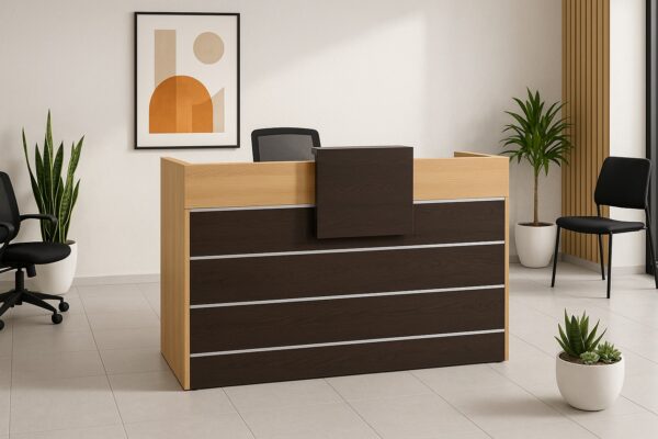 4-seater mahogany round conference table, tosca visitors seat, 2-door filing cabinet with safe, 4-link waiting bench, 2m executive desk, non-reclining executive seat, modern coffee table, foldable training table, conference chairs