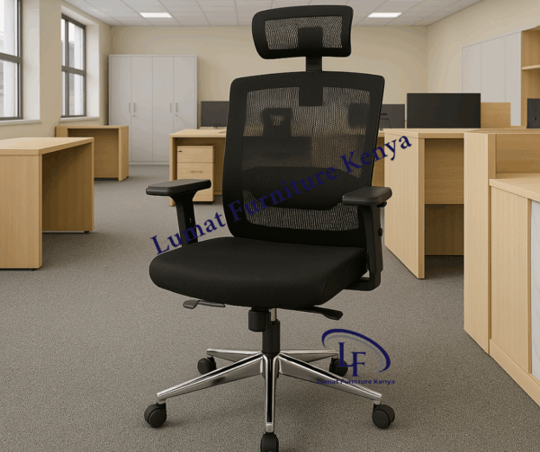 2.4m boardroom table, improved mesh boardroom seat,6-way workstation, headrest office seat, cabinet with safe, 5-seater lounge sofa, foldable training table, 1400mm reception office desk, 2m executive office desk, butterfly office seat