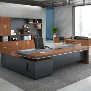 0.9m office desk, clerical office seat, 6-way workstation, ergonomic office seat, round coffee table, fireproof safe box, 2.4m boardroom table, executive boardroom seat, 1.4m reception desk, 3-link waiting bench