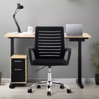 3-link waiting bench, 15-locker filing cabinet, 1.4m executive office desk, bliss executive office seat, 6-way workstation, back mesh office seat, 2.4m boardroom table, boardroom seat