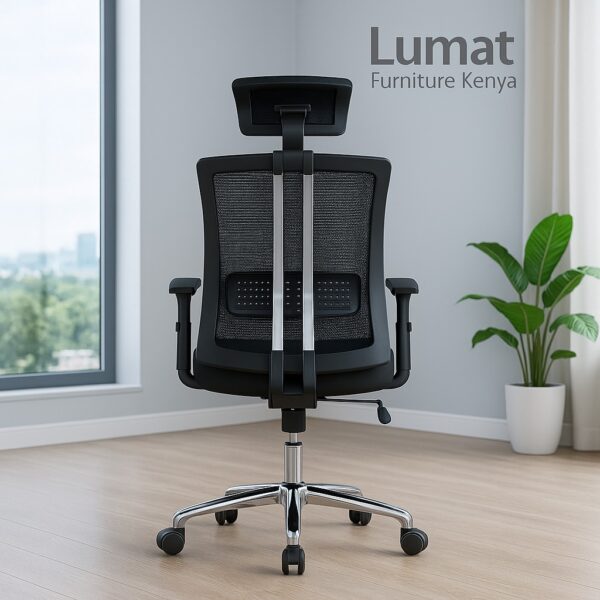 1.6m executive desk, bliss executive seat, executive visitors seat, full metallic cabinet, 6-way workstation, strong mesh seat, 1.4m reception desk, ergonomic office seat