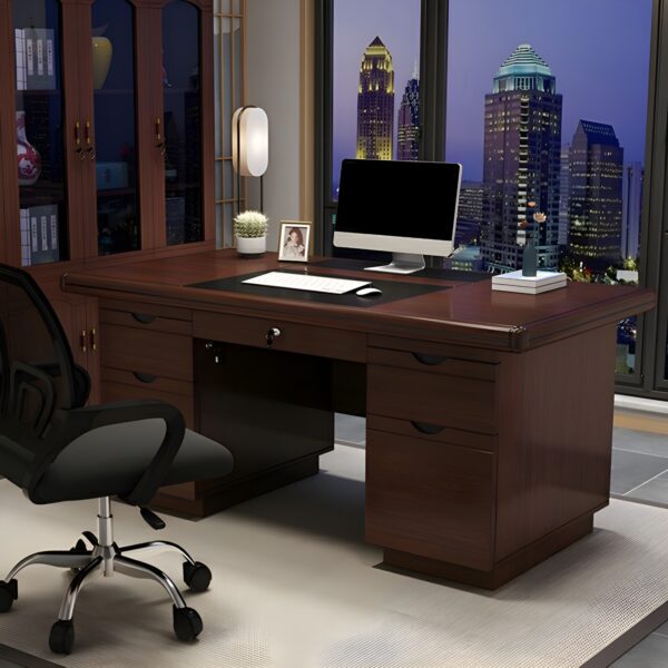 2.4m boardroom table, improved mesh boardroom seat,6-way workstation, headrest office seat, cabinet with safe, 5-seater lounge sofa, foldable training table, 1400mm reception office desk, 2m executive office desk, butterfly office seat