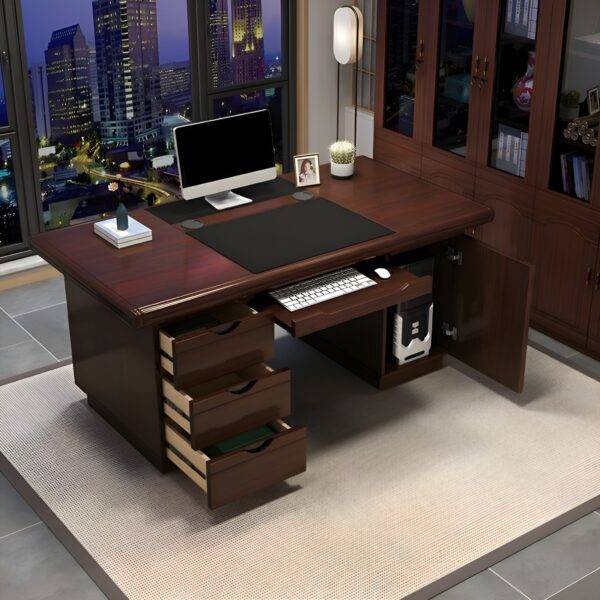 2.4m boardroom table, improved mesh boardroom seat,6-way workstation, headrest office seat, cabinet with safe, 5-seater lounge sofa, foldable training table, 1400mm reception office desk, 2m executive office desk, butterfly office seat