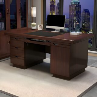 2.4m boardroom table, improved mesh boardroom seat,6-way workstation, headrest office seat, cabinet with safe, 5-seater lounge sofa, foldable training table, 1400mm reception office desk, 2m executive office desk, butterfly office seat