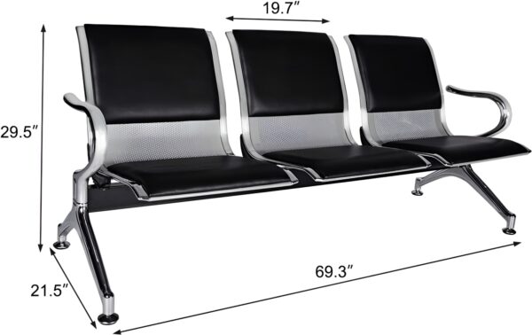 executive coffee table, 1.2m executive desk, executive office seat, chrome visitors seat, 2m reception desk, ergonomic office , 3-doors wooden cabinet, 3-link waiting bench