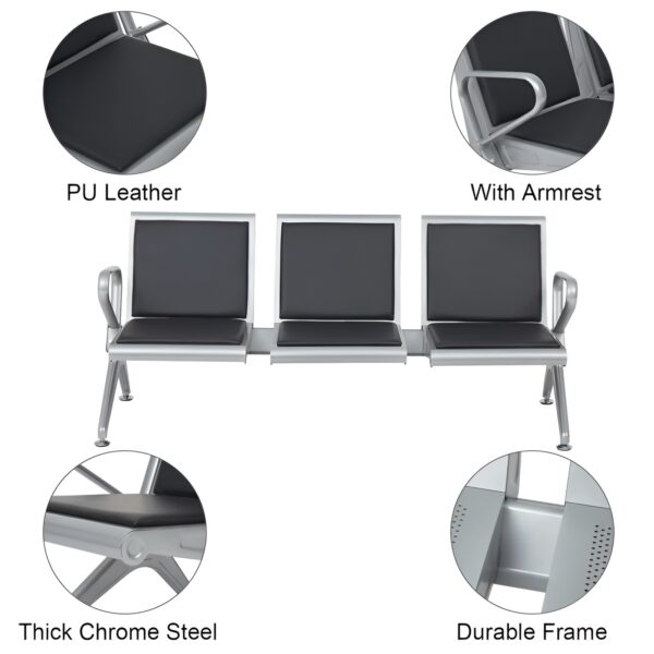 0.9m office desk, clerical office seat, 6-way workstation, ergonomic office seat, round coffee table, fireproof safe box, 2.4m boardroom table, executive boardroom seat, 1.4m reception desk, 3-link waiting bench