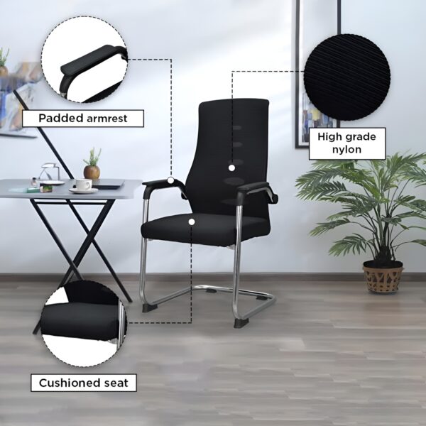 1.6m executive desk, bliss executive seat, executive visitors seat, full metallic cabinet, 6-way workstation, strong mesh seat, 1.4m reception desk, ergonomic office seat