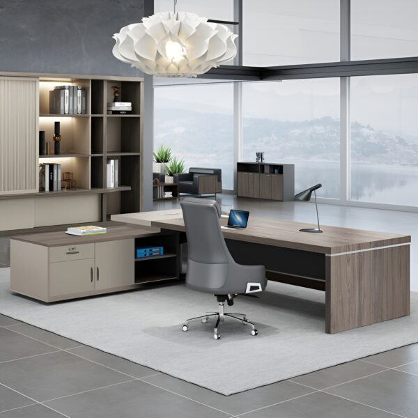 1-way workstation, 1.2m advance office desk, 2400mm boardroom table, 3-door mahogany filling cabinet, 3-link waiting bench, boardroom table chairs, Ergonomic Office Chair, Executive Office Chair