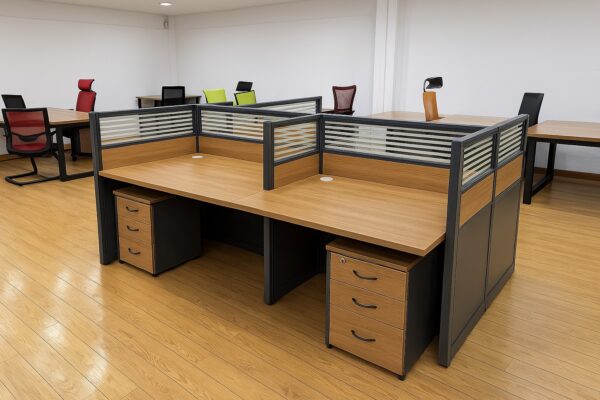 2-door filing wooden cabinet, 1.4m executive office desk, bliss executive office seat, adjustable table, 6-way workstation, headrest office seat, 9-lockers filing cabinet, 2.4m boardroom table