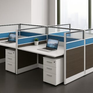 2-door filing wooden cabinet, 1.4m executive office desk, bliss executive office seat, adjustable table, 6-way workstation, headrest office seat, 9-lockers filing cabinet, 2.4m boardroom table