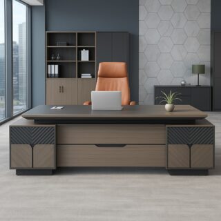 office combination, executive office seat, 4-seater meeting round table, 9-lockers cabinet, catalina visitors seat, modern coffee table, 1.2m reception desk, headrest office seat