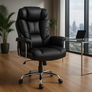 Executive Coffee Table, 1.2m reception desk, 5-seater waiting sofa, 4-seater dining set, mahogany coat hanger, 1.2m executive desk, orthopedic seat, 2.4m boardroom table