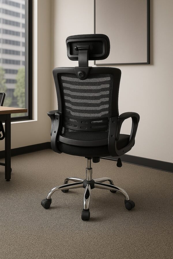 1-way workstation, 1.2m advance office desk, 2400mm boardroom table, 3-door mahogany filling cabinet, 3-link waiting bench, boardroom table chairs, Ergonomic Office Chair, Executive Office Chair