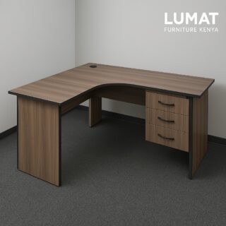 orthopedic office seat, L-shaped office desk, 2-door wooden cabinet, 1-way workstation, tosca visitors seat, foldable training table, 9-locker cabinet