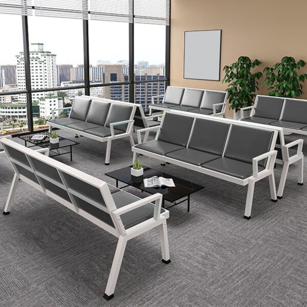1.6m executive desk, bliss executive seat, executive visitors seat, full metallic cabinet, 6-way workstation, strong mesh seat, 1.4m reception desk, ergonomic office seat