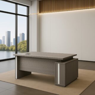 Executive Coffee Table, 1.2m reception desk, 5-seater waiting sofa, 4-seater dining set, mahogany coat hanger, 1.2m executive desk, orthopedic seat, 2.4m boardroom table