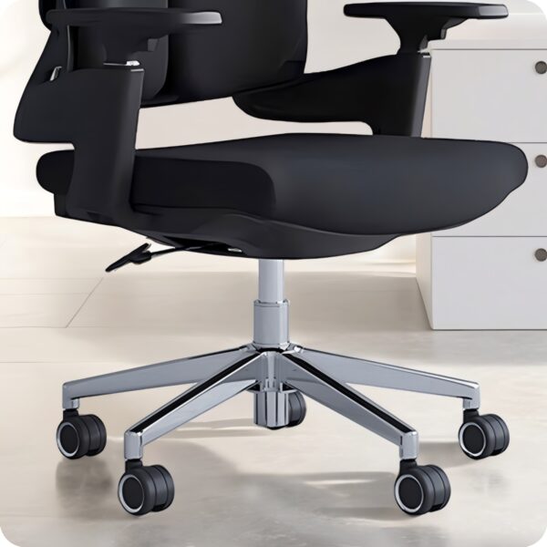 4-seater round table, tosca visitors seat, dual orthopedic seat, 1.2m advanced desk, 3-drawers filing cabinet, dining table, eames chair