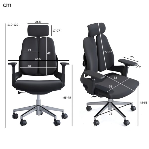4-seater round table, tosca visitors seat, dual orthopedic seat, 1.2m advanced desk, 3-drawers filing cabinet, dining table, eames chair
