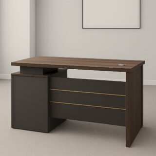 2m executive office desk, bliss executive seat, 4-drawers cabinet, 4-seater round table, chrome visitors seat, 6-way workstation, 3-drawers cabinet, clerical office seat
