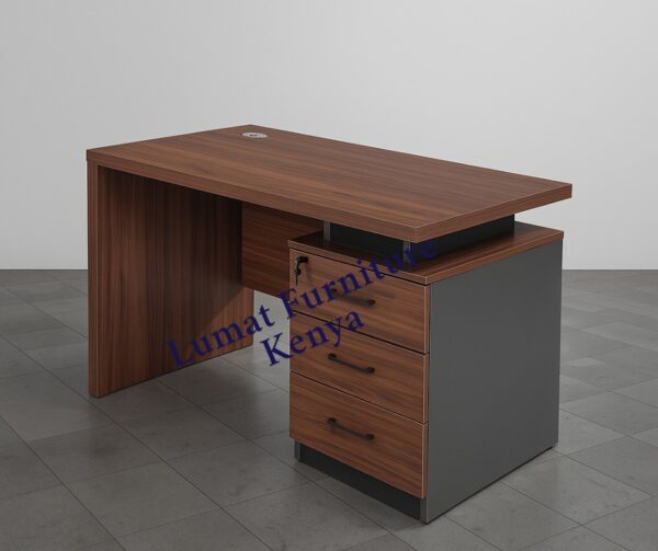 2m executive office desk, bliss executive seat, 4-drawers cabinet, 4-seater round table, chrome visitors seat, 6-way workstation, 3-drawers cabinet, clerical office seat