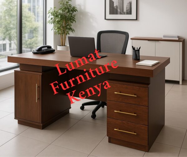 4-seater round table, tosca visitors seat, dual orthopedic seat, 1.2m advanced desk, 3-drawers filing cabinet, dining table, eames chair