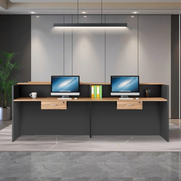 2m executive office desk, bliss executive seat, 4-drawers cabinet, 4-seater round table, chrome visitors seat, 6-way workstation, 3-drawers cabinet, clerical office seat