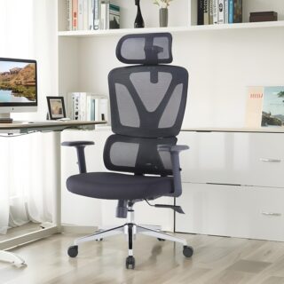 4-seater round table, tosca visitors seat, dual orthopedic seat, 1.2m advanced desk, 3-drawers filing cabinet, dining table, eames chair