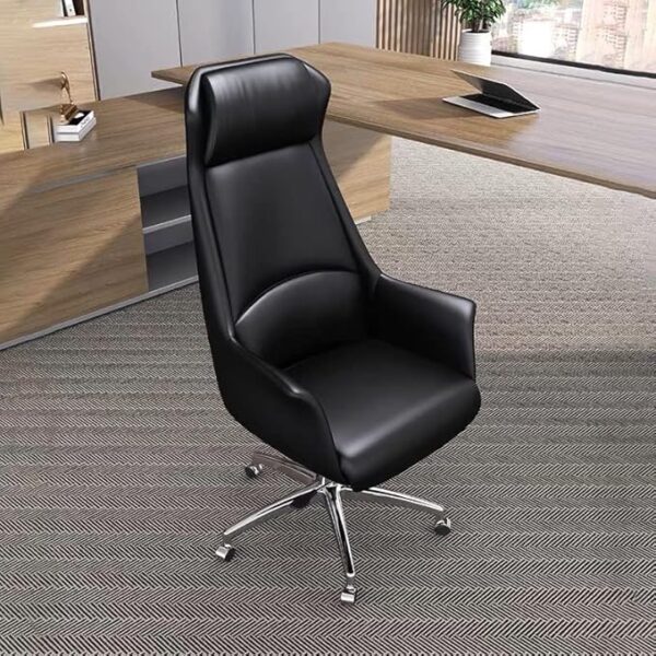 1.8m executive desk, bliss executive seat, 3-link waiting bench, mahogany coat hanger, fireproof safe box, full glass cabinet, tosca visitors seat