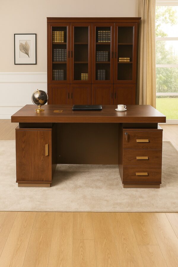 1.4m executive office desk, orthopedic office seat, 3-door wooden cabinet, 4-seater conference table, catalina seat, 1-way workstation, executive office seat