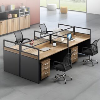 2-door wooden credenza, swivel adjustable stool, executive glass coffee table, 1.4m executive desk, executive office seat, mesh visitors seat, 3-drawers cabinet